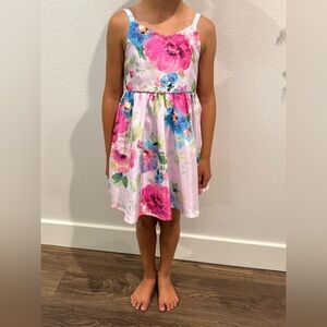 Pink Sleeveless Spaghetti Strap Sundress for Wedding Guest